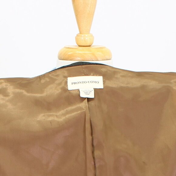 Pronto Uomo 48R Brown Solid 2-Button Sport Coat Blazer Jacket V362 - Picture 10 of 11